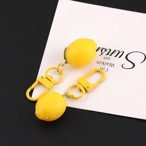 Porte-clés Citron en Résine Plastique, Accessoire de Bijouterie DIY, Pendentif pour Sac ou Chaîne de Téléphone - Product Image 3