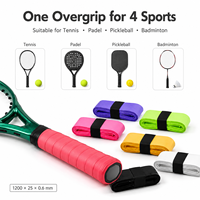 Cinta de Agarre para Raqueta de Bádminton, Pickleball, Tenis y Pádel de Alta Calidad, PU Suave, Cómoda, Antideslizante y Absorbente de Sudor