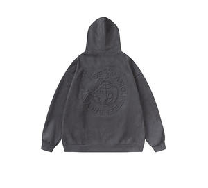 Ropa personalizada para hombre, Sudadera con capucha en relieve de estilo callejero, Jersey de algodón, Sudadera con capucha, sudaderas de hombre de gran tamaño Unisex - Product Image 3