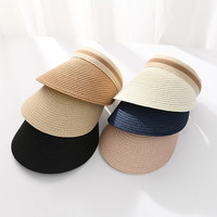 Chapeau de paille à Large bord pour femme, accessoire de plage pour se protéger des UV, à la mode,