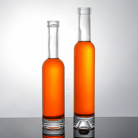 Op voorraad groothandel 200ml 375ml 500ml lege opbergflesjes helder glas fruitwijn likeurflessen