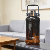 Bouteilles d'eau réutilisables Longstar Modern Tritan sans BPA, à ouverture par bouton-poussoir, 2 L, anti-fuite, pour les exercices en plein air en été