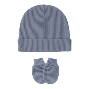 Ensemble <span class=keywords><strong>de</strong></span> mitaines et bonnets côtelés pour bébés nouveau-nés unisexes, filles et garçons, automne, gants et bonnets doux pour nourrissons et tout-petits, ensemble cadeau - Product Image 3