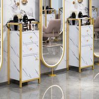 Chariot multifonctionnel à roulettes professionnel moderne en fer pour salon de beauté, chariot de rangement, outil, spa, boissons auxiliaires