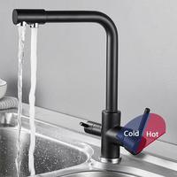 Nouveau Style Zhejiang Laiton Mode LBD-306B Double Poignée 3 Trous Robinet De Cuisine Évier Robinet Contemporain