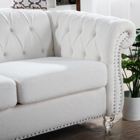 Ensemble de canapé moderne convertible et extensible 2 places en velours blanc style dune relaxant pour appartements hôtels canapés de salon carrés
