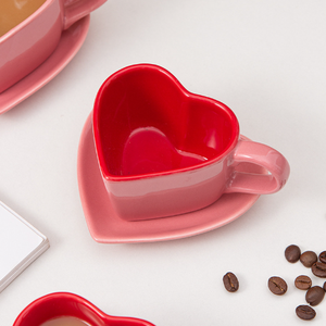 <b>Simple</b> Modern Ceramic Porcelain Eco-Friendly Oven Dishwasher <b>Microwave</b> Safe Cups Saucers 80ml Shape Customizable Colors Logos - Product Image 3