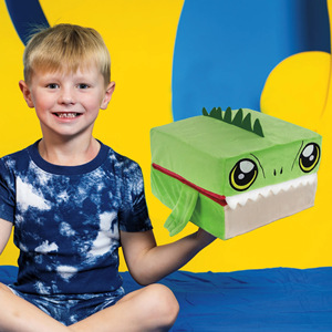 Kid's Plush Dinosaur Pillow <b>Cushion</b> Soft Toy Mat <b>For</b> Children Bedding Decor 2 To 4 Years Unisex Cotton Material - Product Image 3