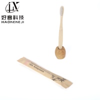 Brosse à dents jetable biodégradable en bambou à poils souples, écologique, pour hôtel, voyage, salle de bain, invités