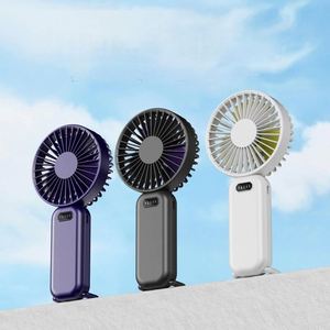 1200 Milliampere, 5-Speed Adjustable Speed, With a <b>Hook</b> for Easy Placement on the Tabletop, Portable Handheld Mini Fan - Product Image 1