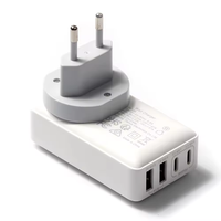 Chargeur mural HNT Factory 40W Slim GaN 2C2A, adaptateur de charge rapide PD3.0, prise détachable UK EU AU pour iPhone, smartphone Android