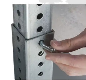 أعمدة لافتات من الأنابيب الفولاذية المثقبة المجلفنة - Product Image 3