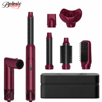 Sèche-cheveux et styler pliables 6-en-1 1000W, brosse à air chaud, peigne, boucleur, brosse sèche-cheveux, pour salon, maison, hôtel, voyage, vente en gros, OEM
