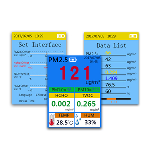 Détecteur d'air intérieur/extérieur, testeur PM2.5/HCHO/TVOC, moniteur de qualité de l'air, analyseur de gaz - Product Image 5