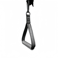 Accesorios de Gimnasio, Agarraderas Triangulares para Máquinas de Cable, de Aluminio con Correas de Cuero, Agarraderas de Fitness de Uso Universal Unisex