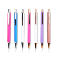 Stylo bille hexagonal en métal au design superbe avec logo personnalisé, papeterie de bureau, stylo publicitaire, stylo en métal