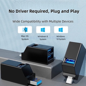 Hub USB Tipo-C 3 en 1 en Oferta, 5 Gbps USB 3.0 + 2 Puertos USB 2.0, Adaptador Multi-Puerto Portátil para Laptop - Product Image 3