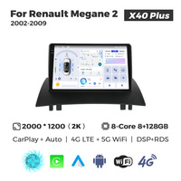 Autoradio Android MEKEDE X10 X20 X30 X40 1280*720 2K avec ventilateur de refroidissement, Car-play, DSP, GPS pour Renault Megane 2 2002-2009