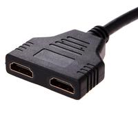 Cable Divisor de Video HDTV 1080P HD 1 Entrada 2 Salidas, Adaptador Convertidor Macho a Doble Hembra para TV, PC, Monitor, Proyector