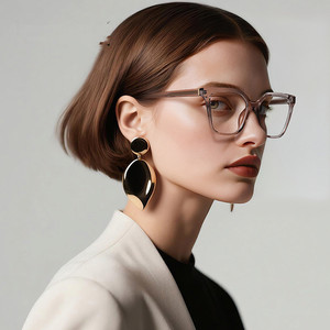 <span class=keywords><strong>Occhiali</strong></span> da Vista Vintage <span class=keywords><strong>di</strong></span> Alta Qualità per Donna 2026, Montature Ottiche Quadrate in TR90 con Logo Personalizzato - Product Image 1
