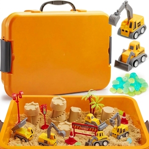 Kit de bac sensoriel pour tout-petits <span class=keywords><strong>et</strong></span> enfants <span class=keywords><strong>d</strong></span>'âge préscolaire, pierres PVC phosphorescentes, construction de château, apprentissage - Product Image 1
