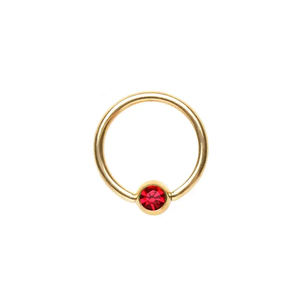 Sólido Banhado A Ouro Jóias Nariz Piercing Aço Cirúrgico Captive Bead Anel <span class=keywords><strong>BCR</strong></span> Único Nariz Anel - Product Image 6