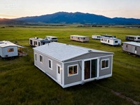 Villa préfabriquée moderne CE Premium 20ft 30ft 40ft, maisonnette mobile 1-5 chambres, lodge extérieur pliable, bungalow avec salle de bain
