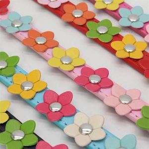 Collar y Correa de Cuero PU para Perros y Gatos, con Diseño de Flores, para Mascotas Pequeñas, Medianas y Grandes, como Teddy, Chihuahua, Pug, a la Moda - Product Image 2