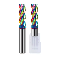 VAYNE 1 Pieza, Broca de Fresado CNC de Acero de Tungsteno con Recubrimiento de TiCN de 3 Filos, 1-7 HRC60, Garantía Gratuita