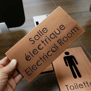 Numeri di porta personalizzati in acciaio inossidabile targa targhette per Hotel disegni numero di camera segno targa porta segni per edificio - Product Image 4