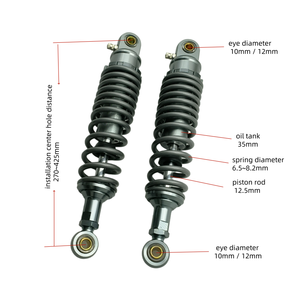โช้คอัพหลังแบบลม ขนาดใหม่ 305 มม. ถึง 425 มม. สำหรับรถมอเตอร์ไซค์ Kawasaki Estrella 250cc และ CB400 ขนาดเฉพาะรุ่น - Product Image 1