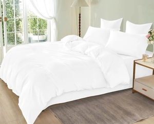 Set <span class=keywords><strong>Copripiumino</strong></span> Nordico Minimalista di Lusso, 3 Pezzi, 100% Poliestere, Traspirante, Antistatico, Ecologico, per Tutte le Stagioni, per Casa e Hotel - Product Image 1