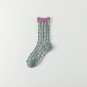 Glass <b>Silk</b> <b>Socks</b> Summer Women Thin Breathable Mid Tube <b>Socks</b> Korean Style Color Matching Pile <b>Socks</b> Trendy - Product Image 3