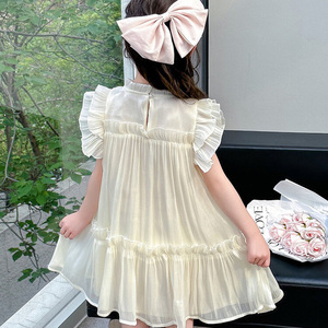 Gaun anak perempuan baru musim panas rok Tule Petti pakaian anak rok putri gaya kasual dengan ruffle fitur ukuran Plus - Product Image 3