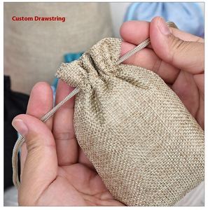 Customizable Burlap Drawstring <b>Bags</b> Reusable <b>Small</b> Dustproof Household Grocery Coffee Aromatherapy Pouches - Product Image 1