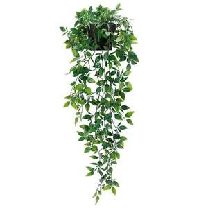 Simulation Plante Larmes d'Amoureux Tenture Murale Plastique Écologique Mandragora Feuilles d'<span class=keywords><strong>Eucalyptus</strong></span> Vigne Plante en <span class=keywords><strong>Pot</strong></span> Mur d'Intérieur - Product Image 1