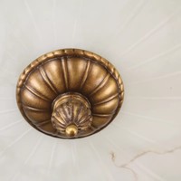 Plafonnier de luxe européen en cuivre pur, style simple, pour couloir, chambre à coucher, éclairage rétro pour restaurant