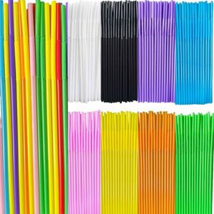 Pailles à boire en plastique jetables colorées personnalisées d'usine, flexibles et pliables, longueur sur mesure, style moderne, pour fêtes, événements professionnels et enfants - Product Image 5