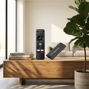 XS97 Stick GEN2 แอนดรอยด์ทีวีสติ๊ก 4K HDR H618 2GB/16GB 2.4G/5G WiFi IPTV รีโมทสั่งงานด้วยเสียง ดองเกิลสตรีมมิ่ง - Product Image 1