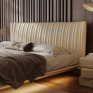 Итальянская минималистичная кровать-шкатулка с обивкой из натуральной кожи высшего качества, размера «<span class=keywords><strong>king</strong></span>-<span class=keywords><strong>size</strong></span>», со скрытым хранилищем для главной спальни - Product Image 5