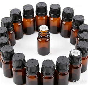   Bouteille en verre brun pour huiles essentielles avec compte-gouttes intégré et bouchon sécurité enfant – Approvisionnement en gros usine - Product Image 5