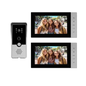 Video-Zwischensprechgerät 2 Monitor neueste analoge Zwischensprechgerät Tür wirtschaftliche Video Tür Telefon 4 kabelgebundene Video-Zwischensprechgerät