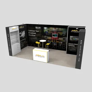 Sistema de soporte de aluminio para cabina de exhibición, estante Modular de exhibición de feria