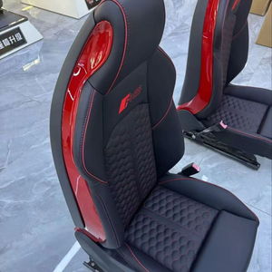 Fundas de Asiento de Cuero Vacuno Completas de Fábrica, Fundas de Asiento de Cuero Personalizadas para <span class=keywords><strong>A4</strong></span> A6 A7 A8, Mejora del <span class=keywords><strong>Interior</strong></span> del Automóvil - Product Image 3
