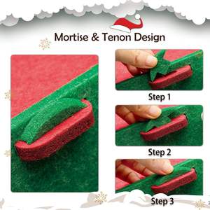 เตียงแมวคริสต์มาสแบบถอดได้ประกอบง่ายในร่มบ้านสัตว์เลี้ยงพับได้ออกแบบในตัวกระดานลับเล็บของเล่นให้ความอบอุ่นฟรี - Product Image 4