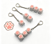 Wholesale Custom Mechanical Switch Fidget Toy Macaron Replaceable Keycap Clicker 1x4 3x3 Keyboard Keychain for Stress Relief