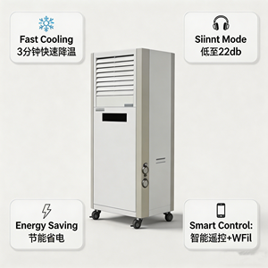<span class=keywords><strong>Climatiseur</strong></span> portable 12000 BTU, 2200m³/h, unité <span class=keywords><strong>mobile</strong></span> avec télécommande et sans installation, refroidisseur d'air pour la maison et le bureau - Product Image 5