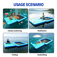 Plateforme flottante gonflable portable en PVC pour piscines, yachts, sports nautiques, jet-skis et installations de loisirs – Tapis flottant aquatique