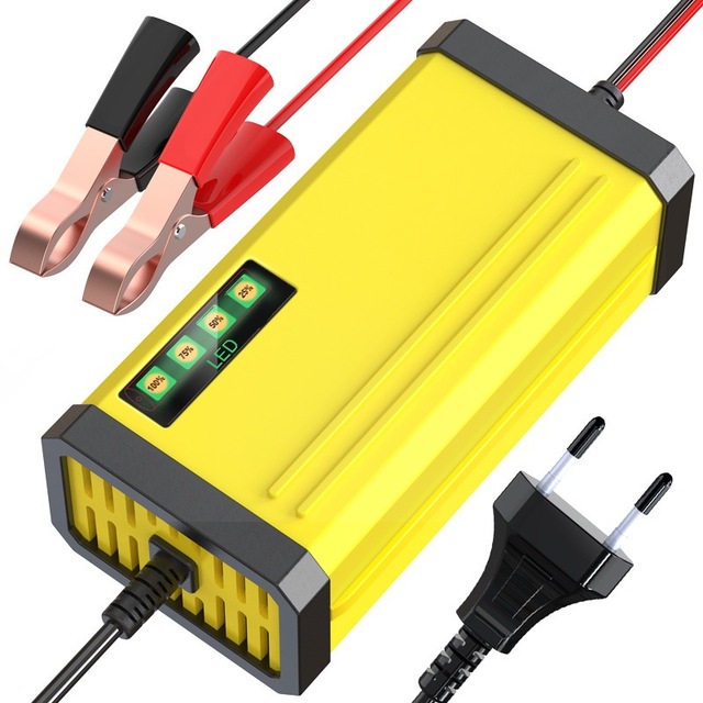 12V 2A Smart Automatic Lead Acid Battery Charger for Car Motorcycle AGM Gel SLA Maintenance with Trickle Charge Mode CE