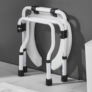 Silla de inodoro plegable de aleación de aluminio, taburete de inodoro portátil para personas mayores y mujeres embarazadas, uso doméstico - Product Image 2